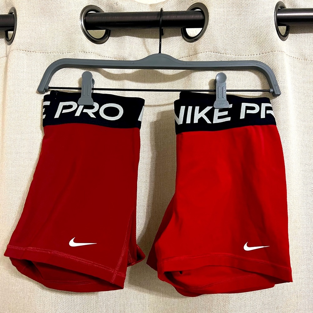 Nike Pro shorts, two pairs of